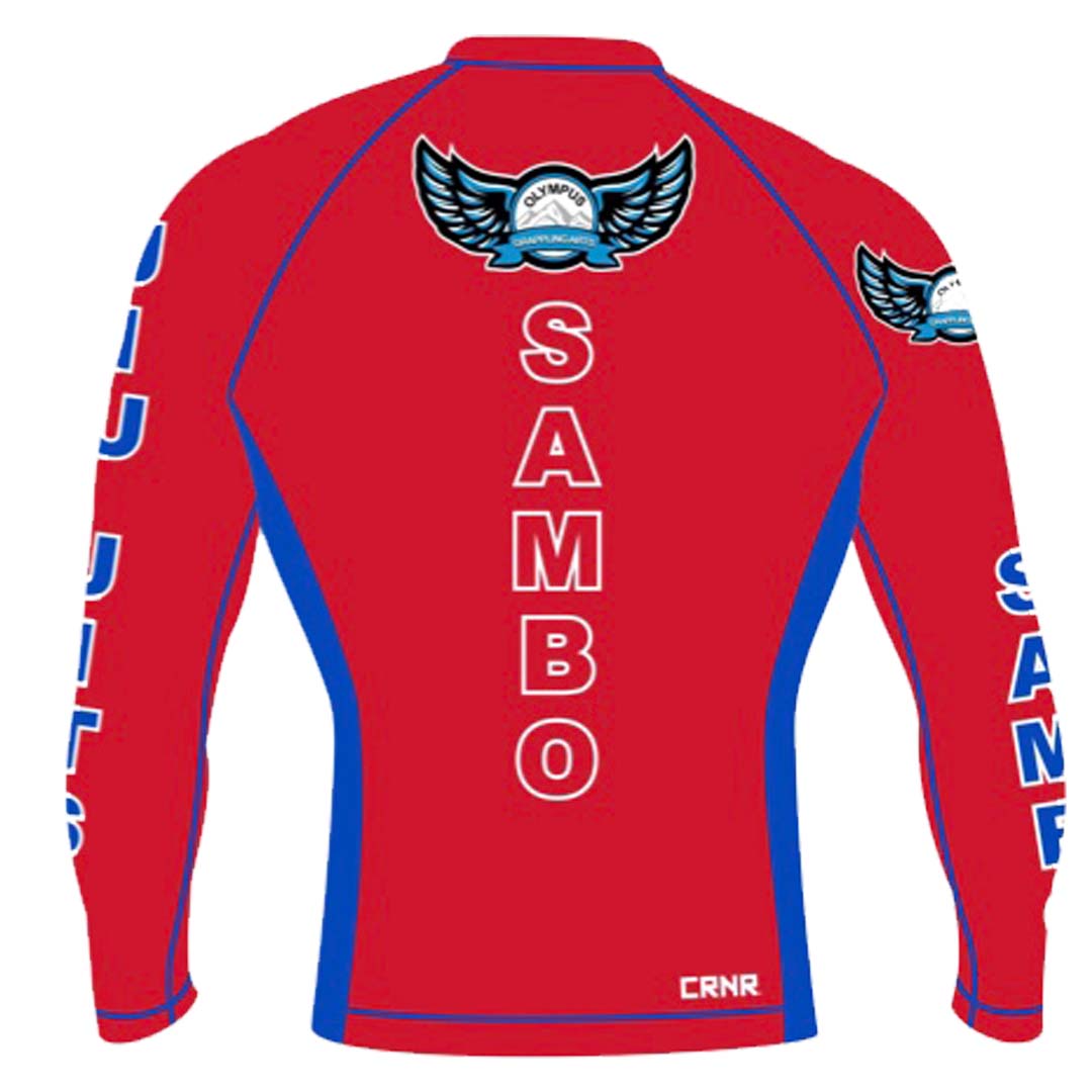RED Olympus Sambo Jiu-Jitsu Fusion Longsleeve Rashguard