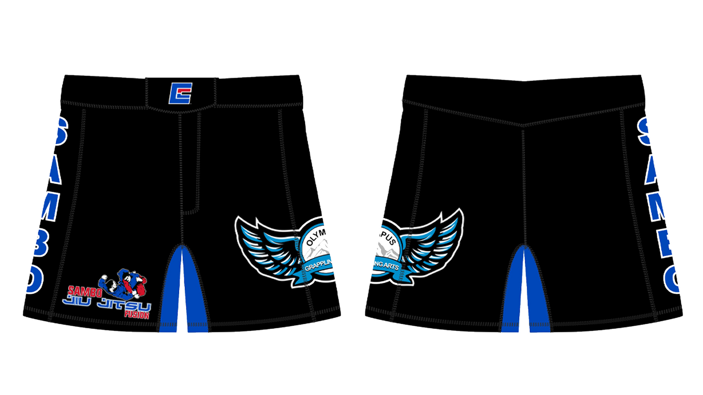 BLACK Olympus Sambo Jiu-Jitsu Grappling Shorts