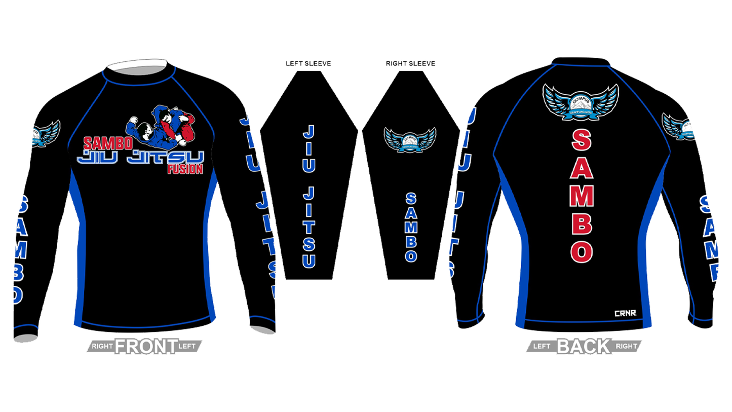 BLACK Olympus Sambo Jiu-Jitsu Fusion Longsleeve Rashguard