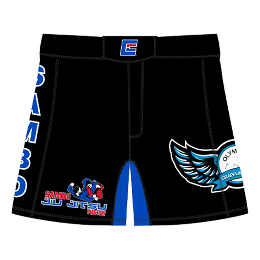 BLACK Olympus Sambo Jiu-Jitsu Grappling Shorts
